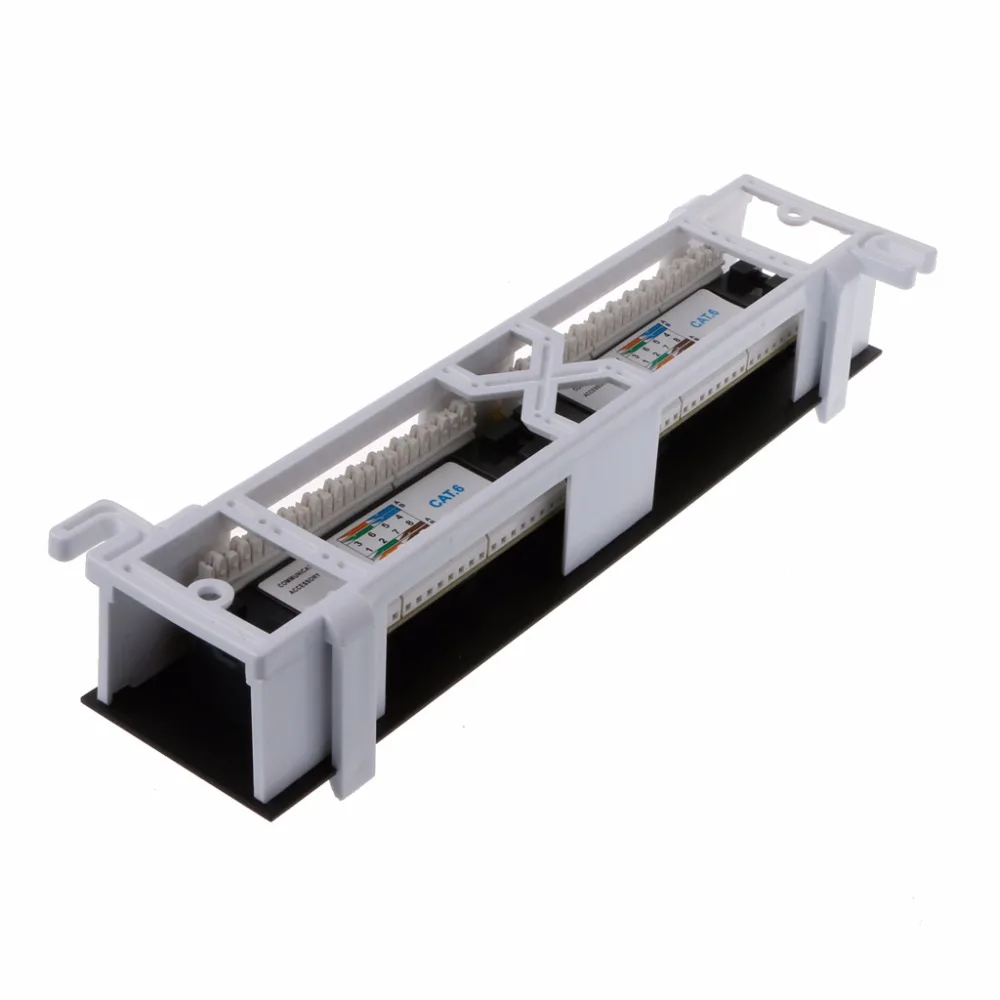 Сетевой адаптер с 12 портами Ethernet LAN патч панель CAT6 RJ45 сетевое настенное крепление