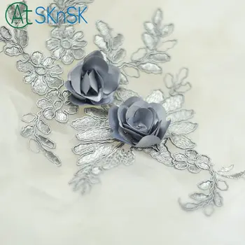 

10pcs Good price DIY sewing handmade accessories wedding decoration colorful 3D flower car bone emboridery patches for clothes