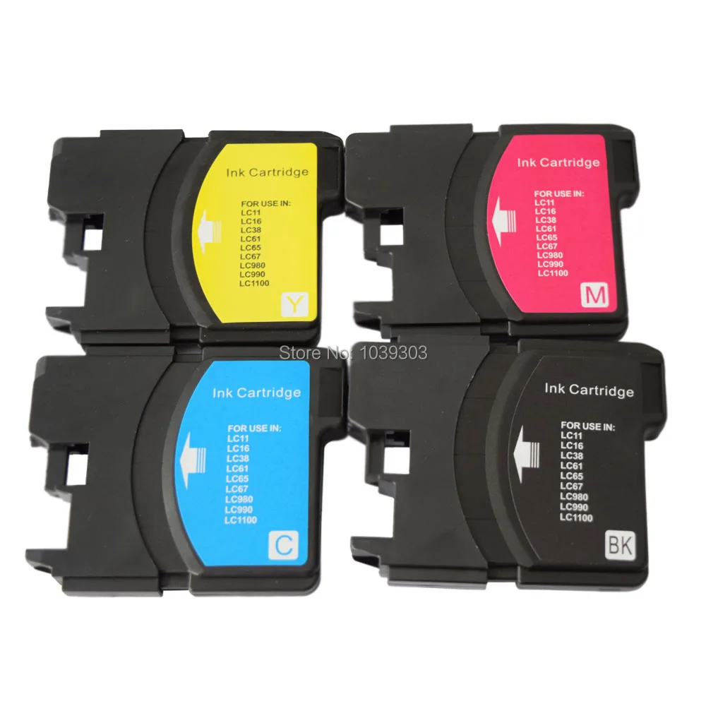 

4Color Compatible Ink Cartridge  for Brother LC 985 LC975 LC67 LC1100 LC980 XL Ink Cartridge for Brother DCP 185C 195C 9805C