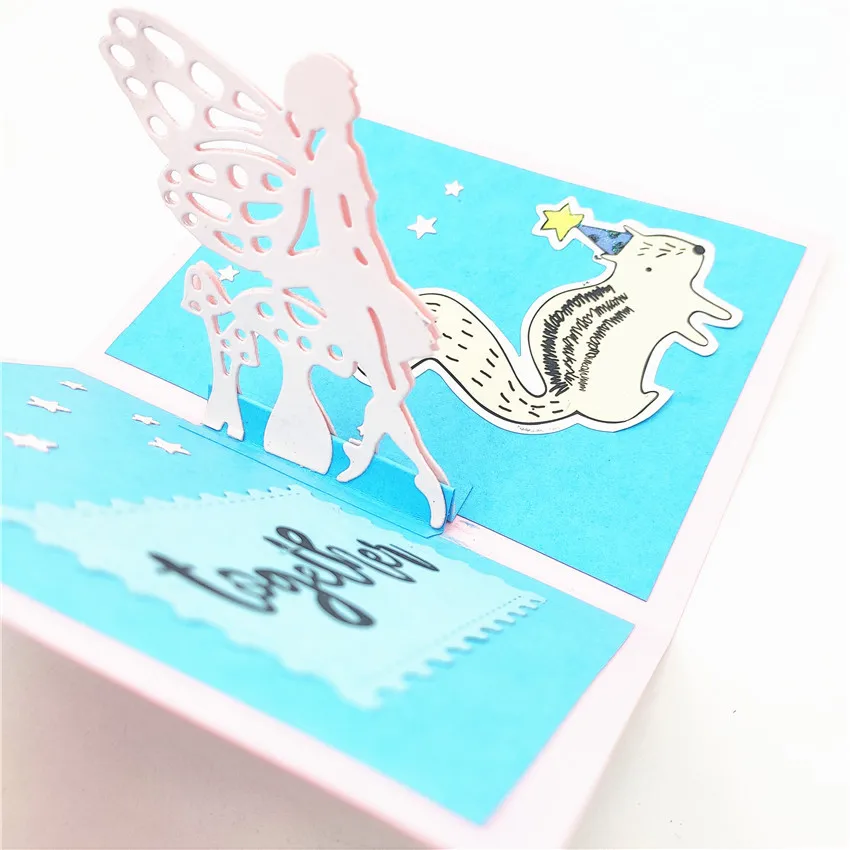 

AZSG Flying girl Cutting Dies For DIY Scrapbooking Die Decoretive Embossing Stencial DIY Decoative Cards Die Cutter