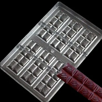

Grainrain 6 Cavity DIY Chocolate Bar Molds Clear Hard Plastic Polycarbonate PC Mould