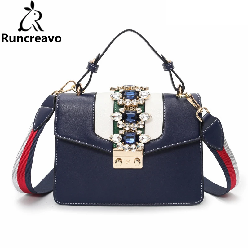 

2018 crossbody bags for women leather handbags luxury handbags women bags designer square rhinestone shoulder bag sac a main