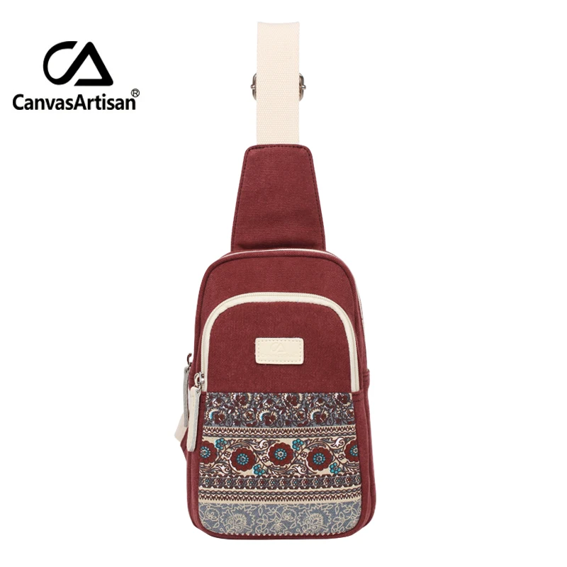 Canvasartisan наивысшего качества Мужская Холст Грудь Сумки Ретро стильная сумка через
