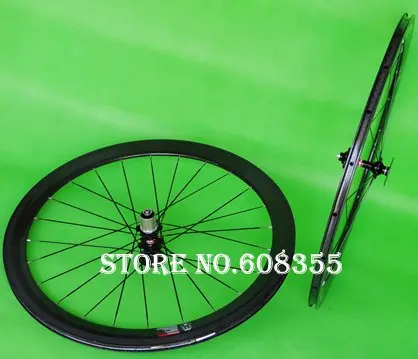 

3K Clincher Wheelset 50mm - Full Carbon Road Bike Bicycle 700C Clincher Wheelset - RIM , SPOKES , HUB, skewers