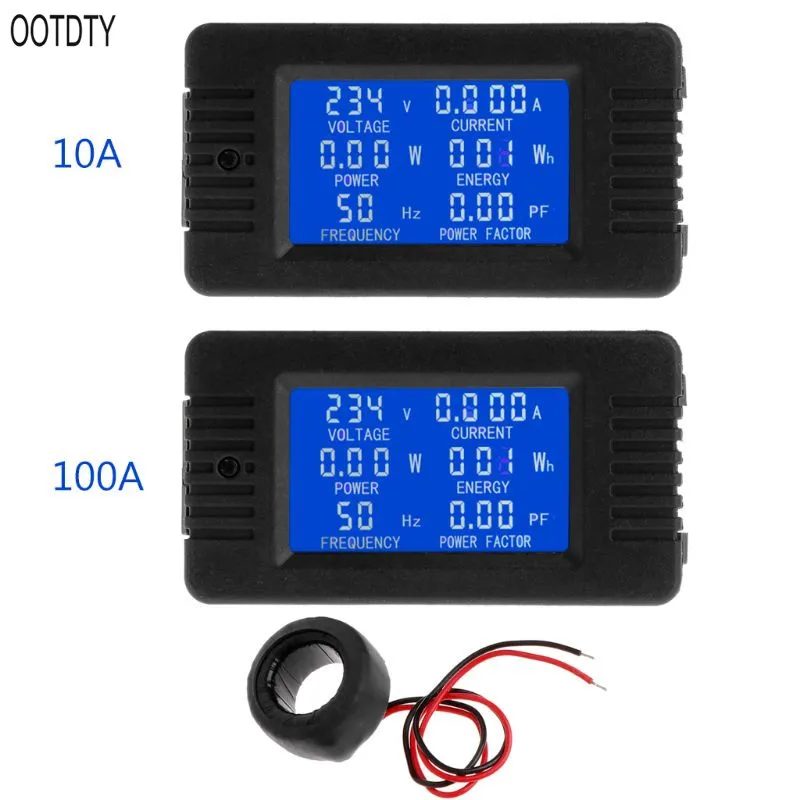 OOTDTY 6в1 цифровой AC 80 ~ 260 в монитор энергии напряжения тока кВт ч Ватт метр