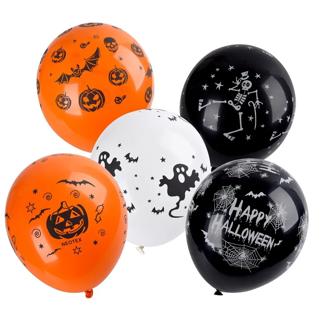12 Inches 2.8g Halloween Decoration balloon 35/50/100 pcs Skeleton Bat
