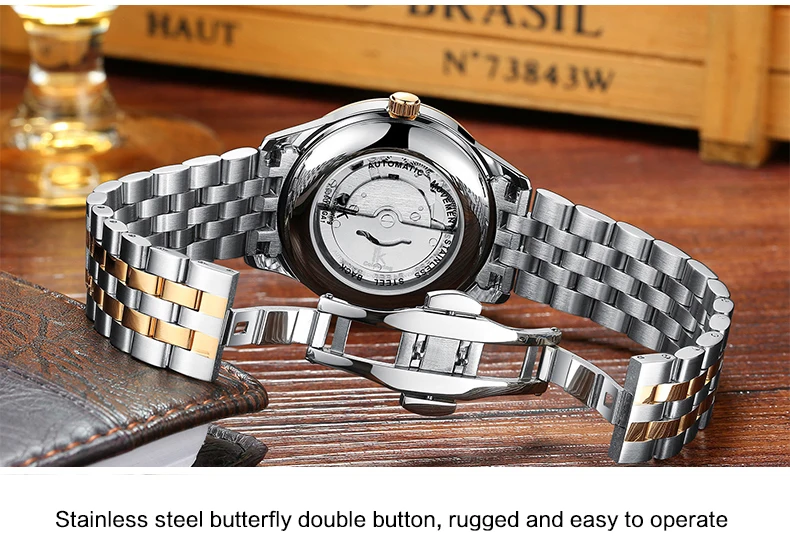 IK الرجال ووتش ساعات آلية أعلى العلامة التجارية الفاخرة عارضة الازياء الميكانيكية ساعة SimpleLeather كبير الهاتفي ساعة اليد 4574 IK الرجال ووتش ساعات آلية أعلى العلامة التجارية الفاخرة عارضة الازياء الميكانيكية ساعة SimpleLeather كبير الهاتفي ساعة اليد 4574