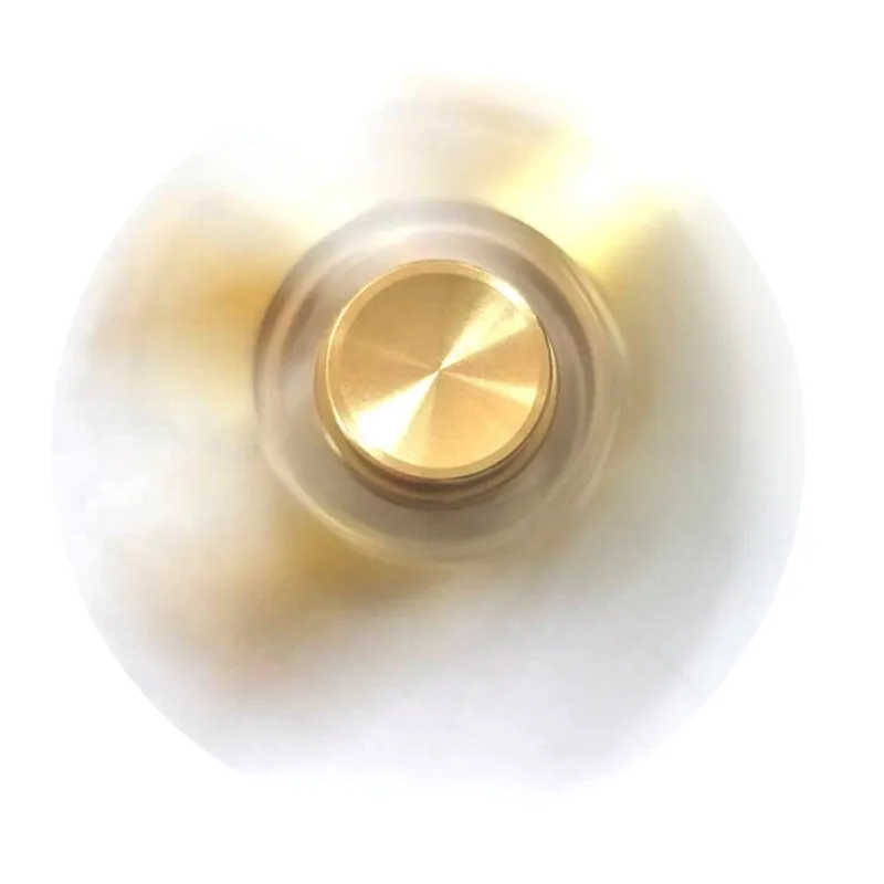 New Hand Spinner Brass Fidget Spinner And DHD Adults Kids Toy Cool Gold Tri Spinner Fidget