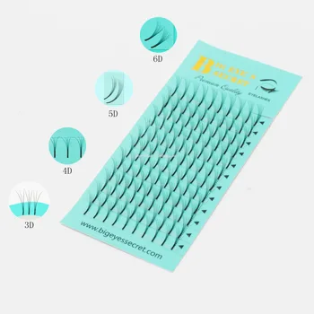 

BES Premade Fans 12 Lines Long Stem 2D-7D 0.07 0.10 0.15 Thickness Mink Eyelashes Extension Heat Bonded Russian Volume Lash Fan