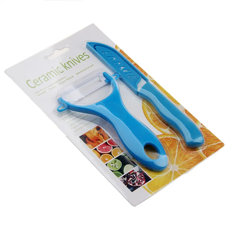 

Hot sale kitcken tool Beauty Gifts Zirconia Ceramic kitchen knife set 3" knife+peeler+Covers