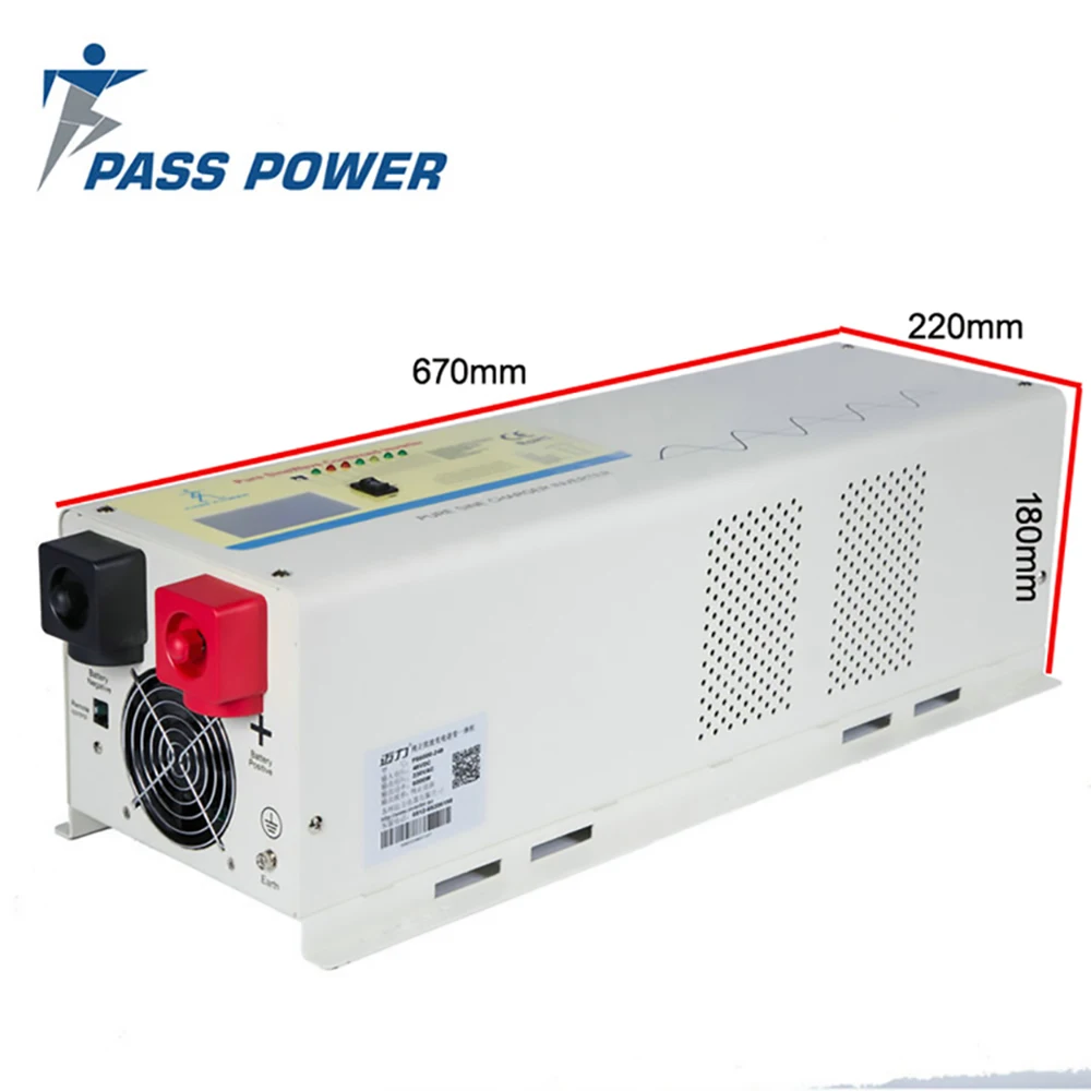 Househould Use 5000W 5KW DC to AC off grid power inverter with charger