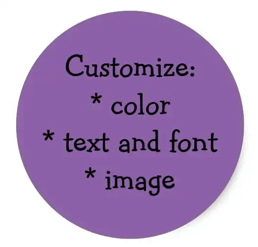 customize round stickers