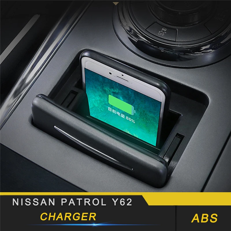 

For Nissan Patrol Y62 Car Styling Wireless Charger Automatic Clamping Fast Charging Phone Holder Mount In Car