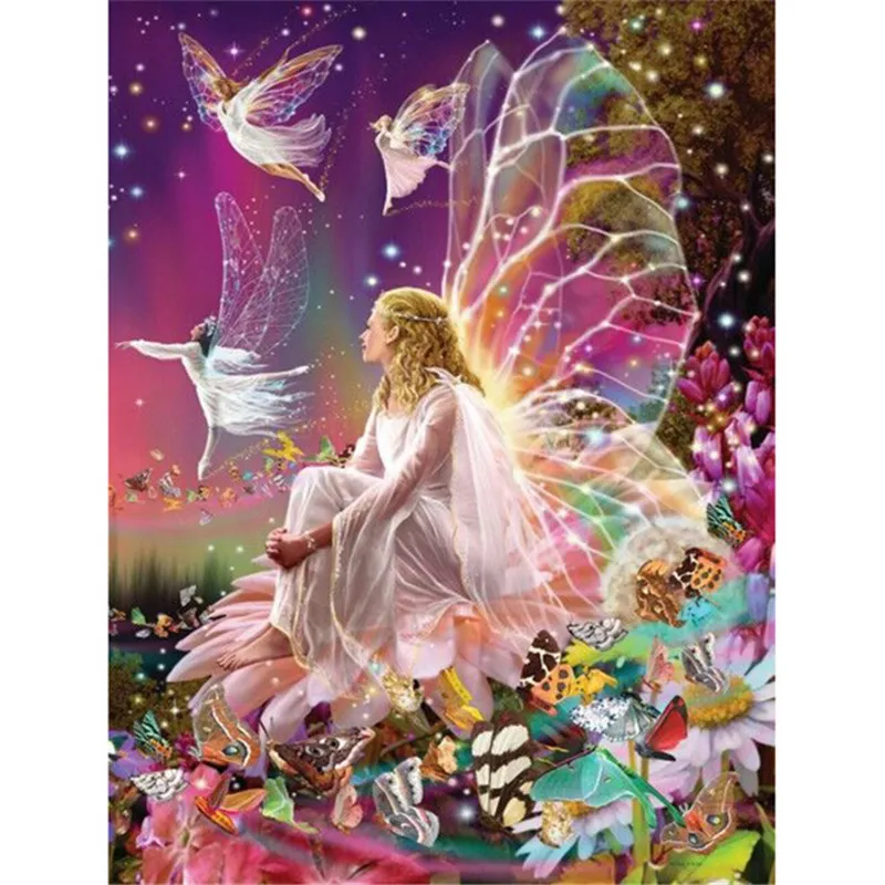 

5D DIY Diamond Painting Angel Girl Picture Landscape Cross Stitch Full Diamond Embroidery Wall Sticker Home decor