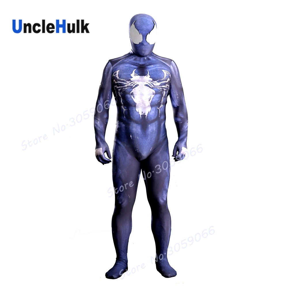 Комбинезон Venom фиолетового и белого цвета Spedex Zentai включает линзы | UncleHulk|zentai