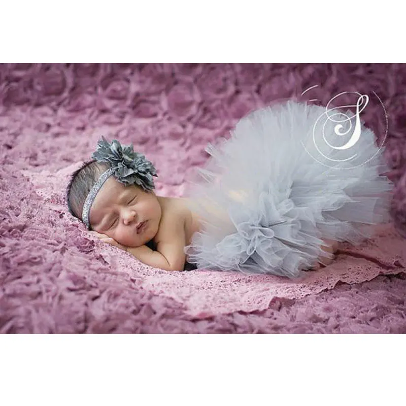 Реквизит для фотосессии новорожденных; юбка для девочек; юбка-пачка принцессы с бантом; фатиновая повязка на голову с цветочным рисунком; вязаная шапка для фотосессии