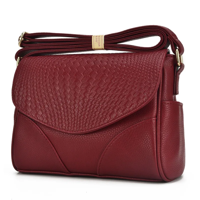 High Quality Fashion Women Messenger Bags Genuine Leather Cowhide Women Small Bag Ladies ...