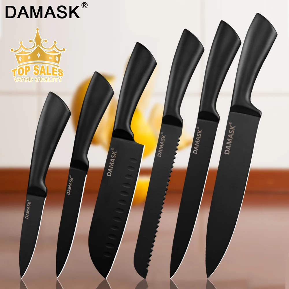 

Damask Chef Kitchen Knife 3Cr13 Stainless Steel Knives Set Japanese Professional Multi-functional Kitchen Cooking Accessories