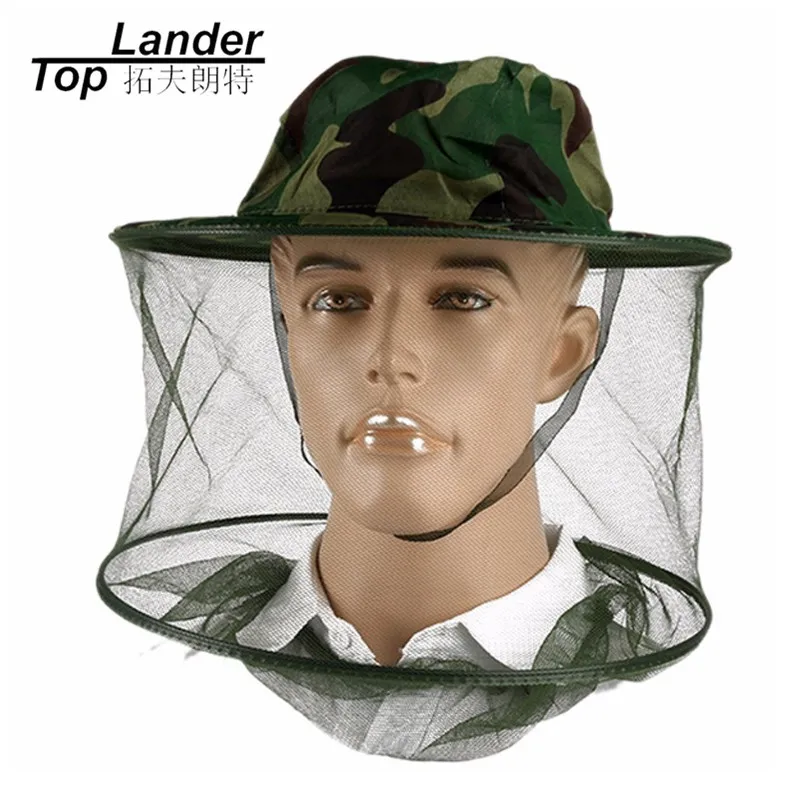 Camouflage Mosquito Nets Hat Beekeeping Hat Veil Protector Cap Bug