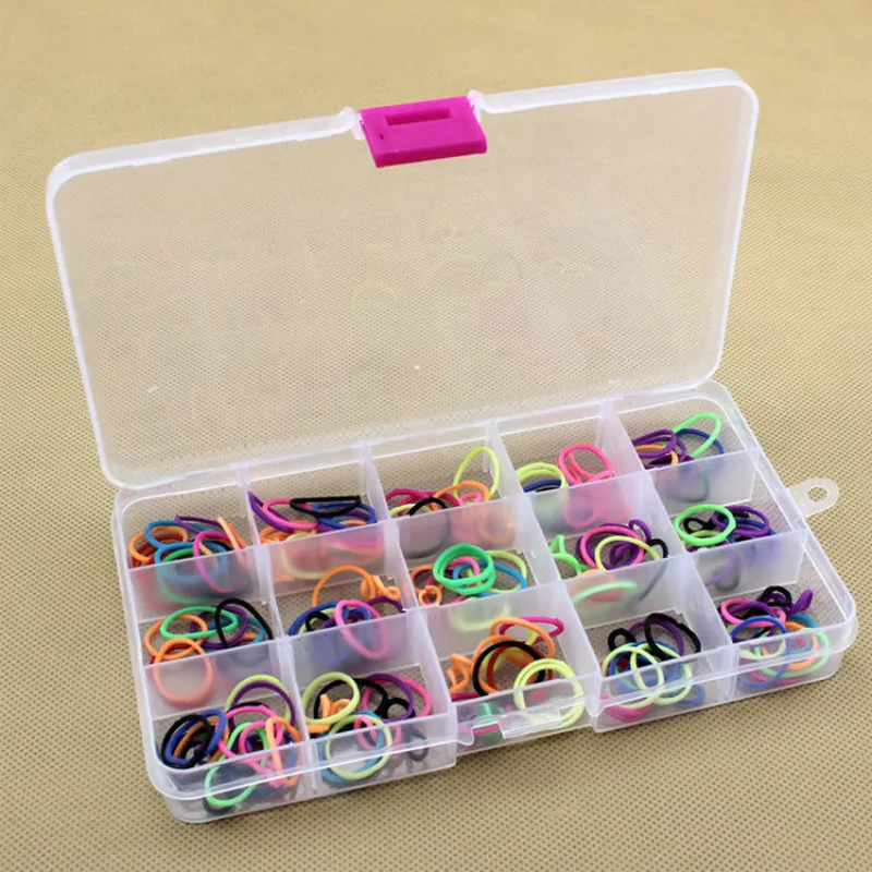 

15 grids Removable Plastic Storage Box Transparent Storage Organizer button box Multifunctional Sundries Jewelry Storage Box