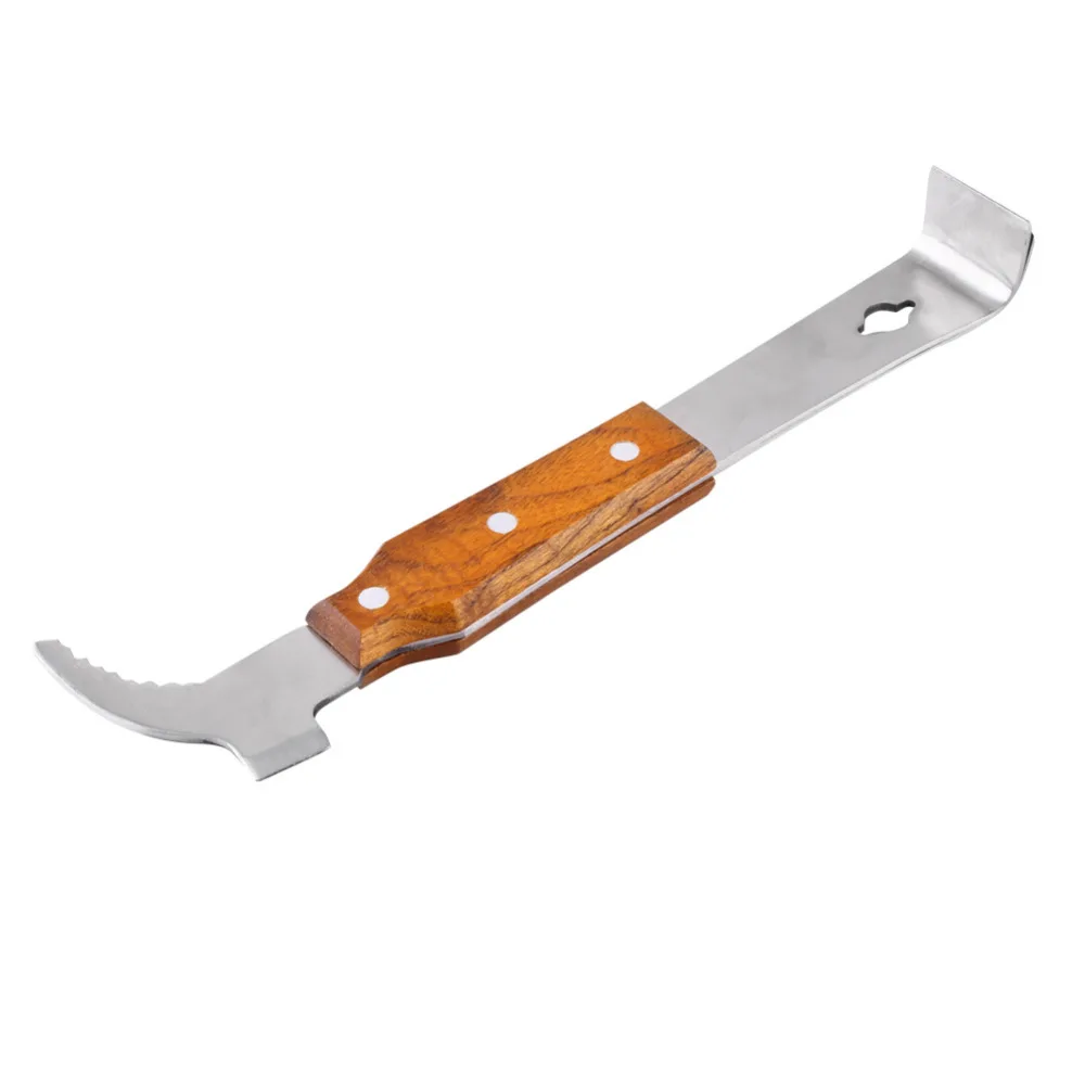 

Bee Hive Tool Stainless Steel Beehive Hook Scraper Beekeeping Multi-function Wooden Handle Honey Harvest Beekeeping Tool