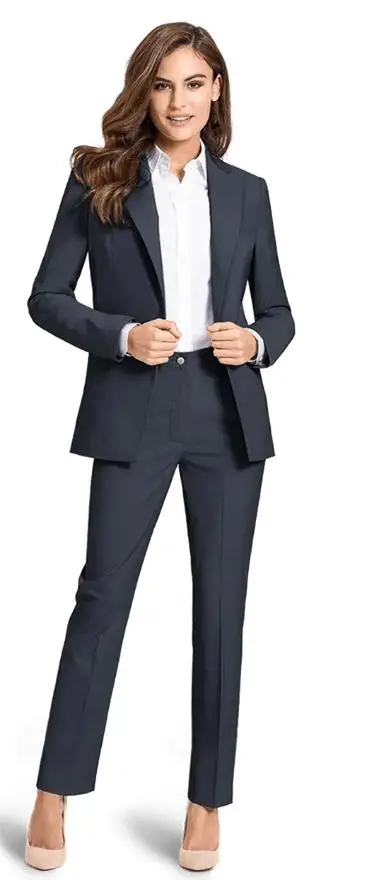 

New navy blue dress suit office lady suit suit overalls business suit custom 2 jacket + pants