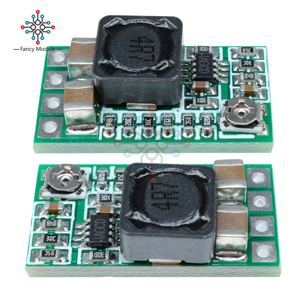 Мини понижающий преобразователь DC-DC 12-24 В до 5 В 3 А Регулируемый понижающий модуль питания