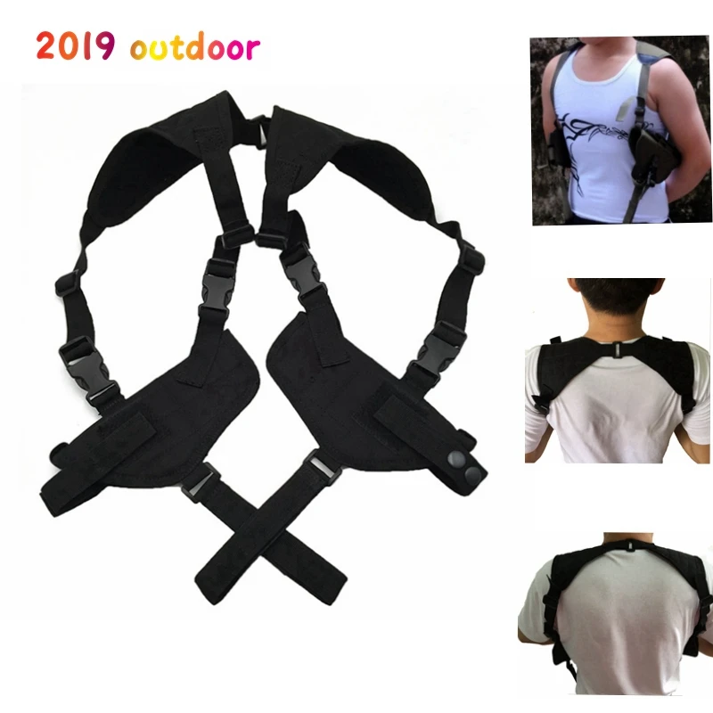 

EDC Left Right Hand Tactical Nylon Holster Gun Under Arm Shoulder Double Pistol Gun Holster Pouch Armpit Hidden