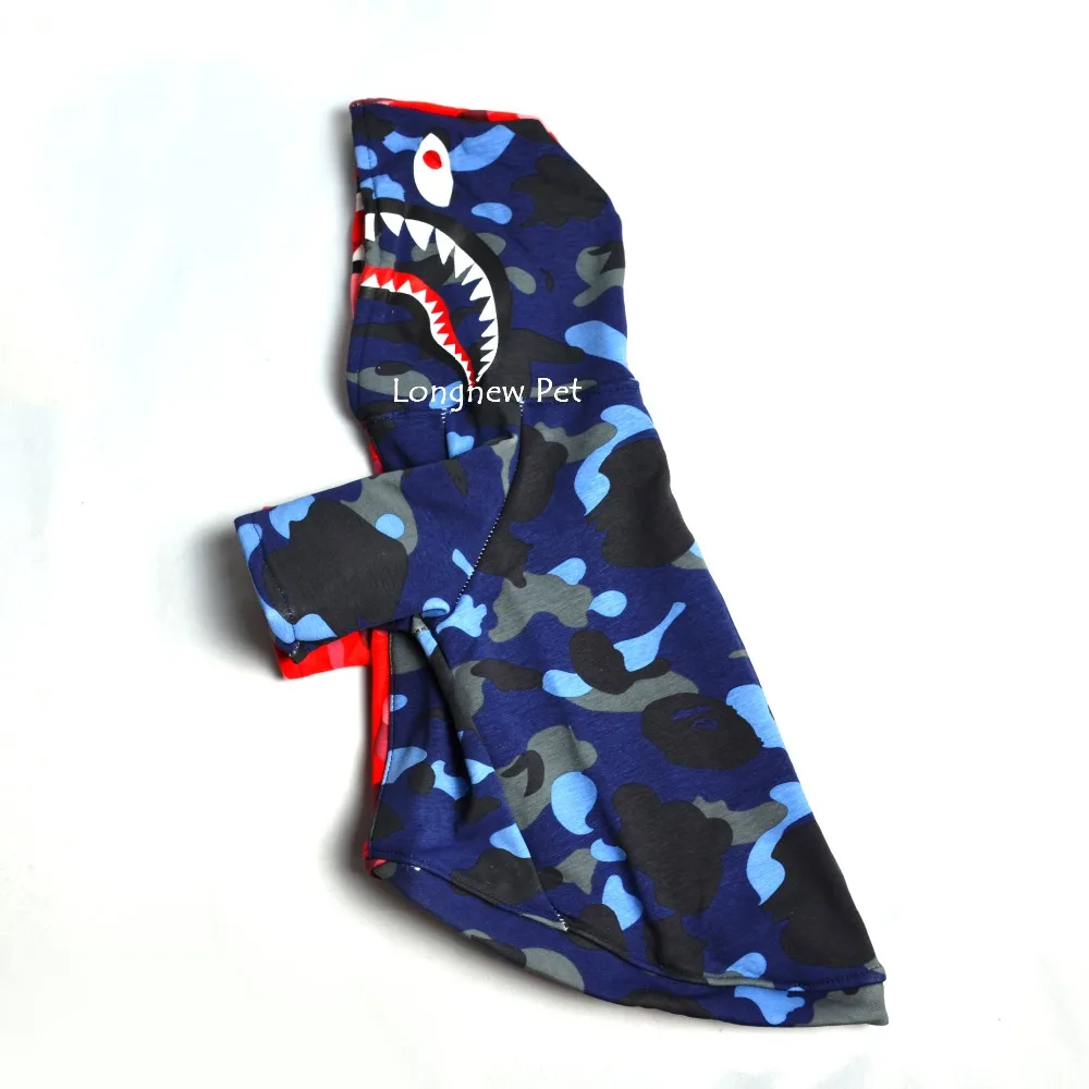 Goede Huisdier Klassieke Mode Hoddies Hond Gangsta Apparel Shark Head Camouflage Mengsel Trui Zachte Stof Katoen Textiel