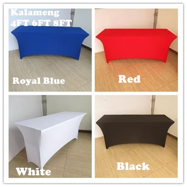 4ft 6ft 8ft Rectangular Table Cover Spandex Lycra Stretch Wedding 4ft 6ft 8ft Rectangular Table Cover Spandex Lycra Stretch Wedding Party Buffet Hotel Meeting