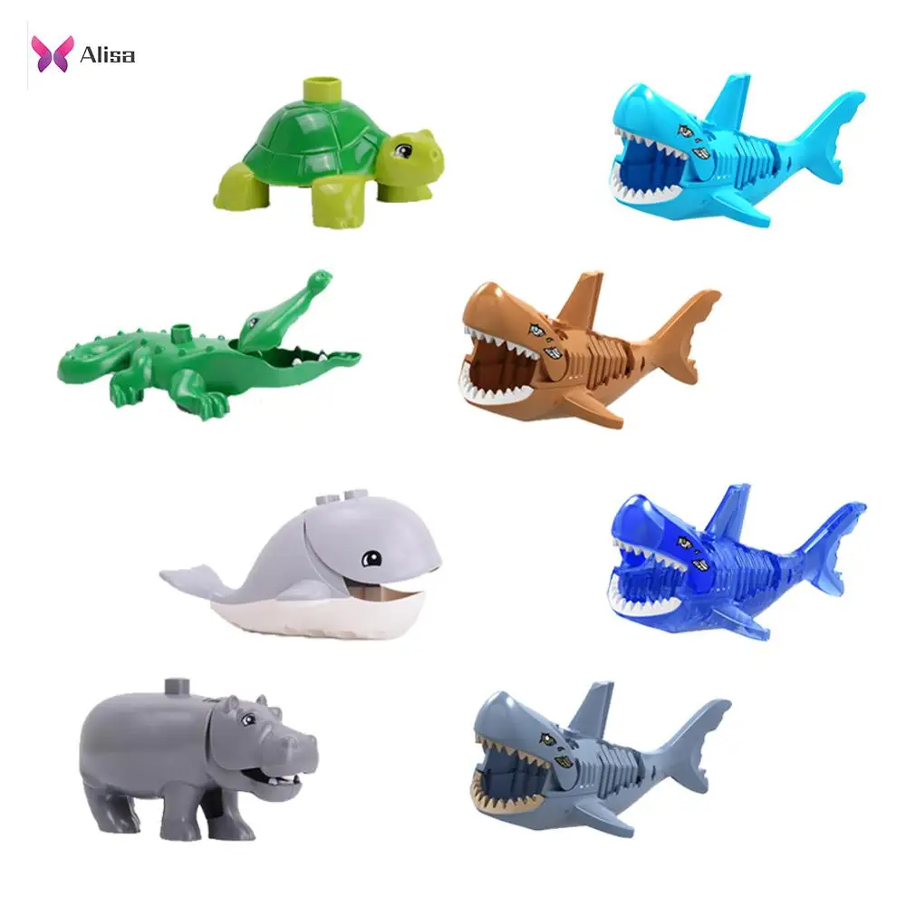 

Compatible Duploed Animal Shark Series Model Building Block Large Building Block Animal Children's Educational Toys
