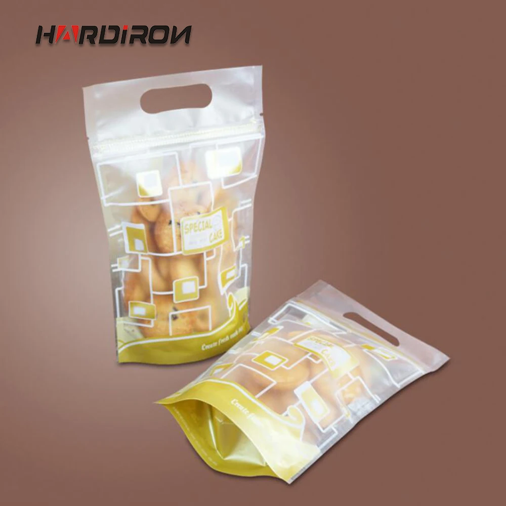 

HARDIRON New Cookies Frosted Standing Zipper Bag All Kinds of Biscuits Food Sealed Storage Portable Pouchs