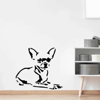 

Cartoon Chihuahua Dog Wall Decal Kids Room Living Room Puppy Pet Dog Animal Wall Sticker Baby Nursery Vinyl Home Decor