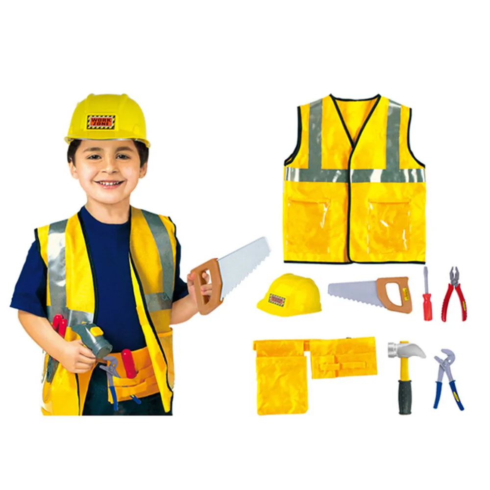 Details about   Cute Cool Engineering Construction Worker Dress Up  Power Tool Backpack Set 