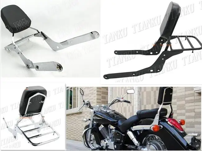 Sissy Bar With Luggage Rack & Backrest For Honda Shadow VT1100 Sabre & ACE - Universal Fit With Pad - View #5