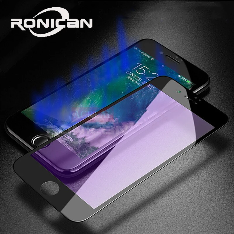  4D Gehärtetem Glas Für iphone 7 8 6 6s Plus Anti Blau Licht Screen Protector Volle Abdeckung Glas F
