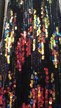

Cyndi-12.2310 embroidered Mesh Tulle fabric Factory price sequins Nigerian lace fabrics