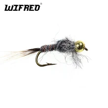 Wifreo 10 adet 12 # Beadhead tavşan kulak perisi sinek alabalık balıkçılık Bait Fly alabalık Lures yapay Nymph