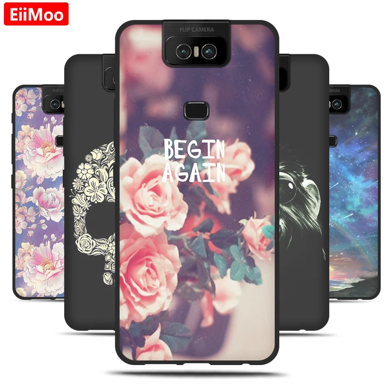 Мягкий чехол EiiMoo для ASUS Zenfone 6 ZS630KL силиконовый чехол-накладка с мультяшным
