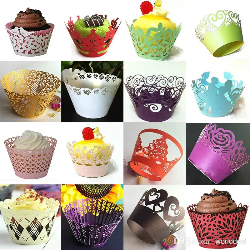 

2400pcs/lot Laser Cut Cake Cupcake Surrounding Edge Wedding Party Banquet Biscuit Sweetmeat Wrapper Packing wc500z