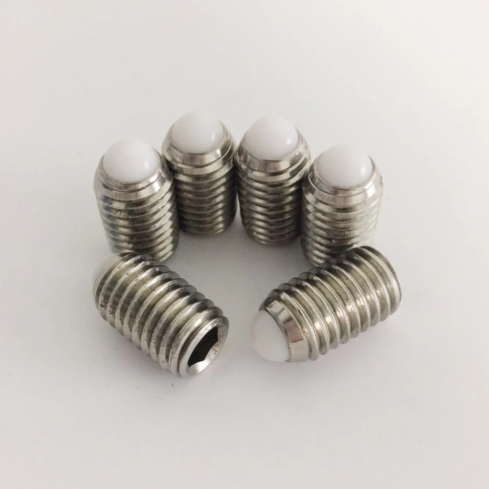 4pcs M5 M6 Stainless steel plastic ball bead head locate screw dowel