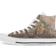 Дизайн; высокие парусиновые туфли на заказ; повседневная обувь на плоской подошве; Прямая