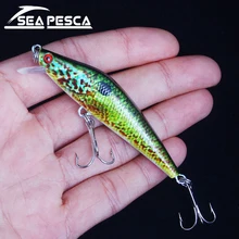 SEAPESCA Umělá tvrdá klika návnada 8.4g 8cm Crankbait Malba textury Vysoce kvalitní Minnow Wobbler Bass Fishing Lure ZB364