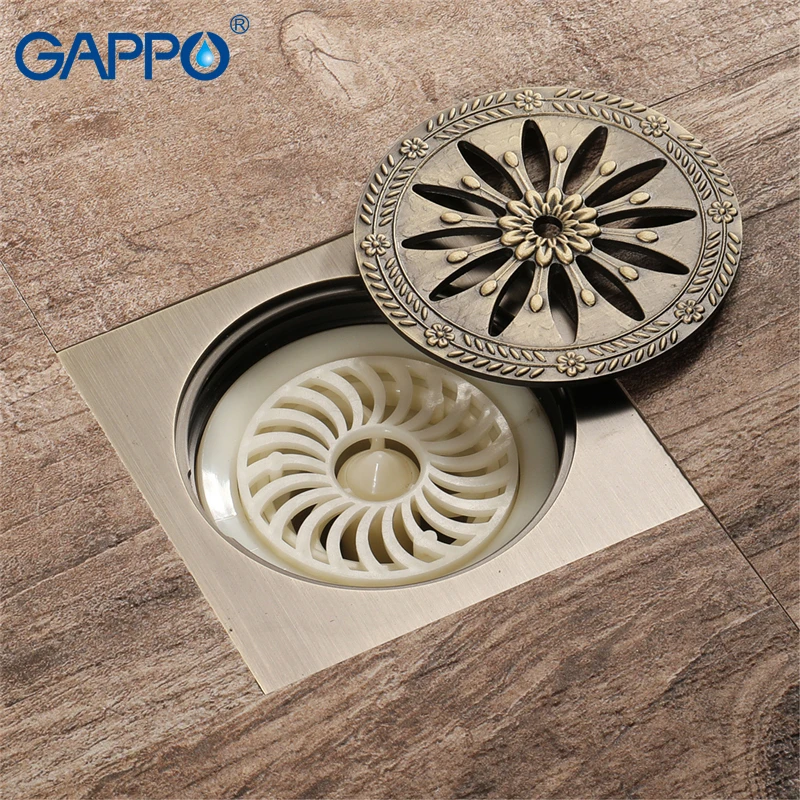 GAPPO Drains Art Carved bathroom shower floor drain waste drainer anti-odor bathroom floor cover stopper GAPPO Drains Art Carved bathroom shower floor drain waste drainer anti-odor bathroom floor cover stopper