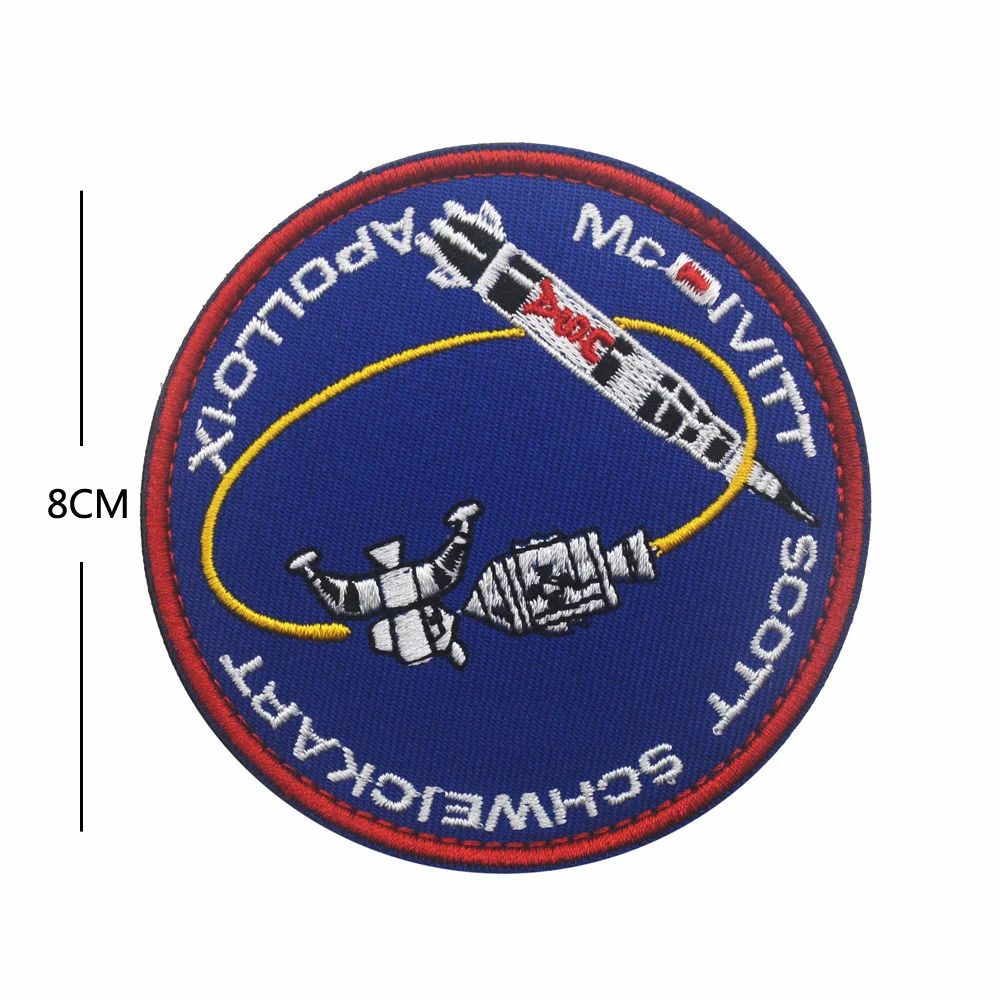 1 Piece APOLLO Mission Embroidery Decal Patch Astronaut DIY Spaceship Emblem Collage American Combat Outdoor Supplies Icon Badge