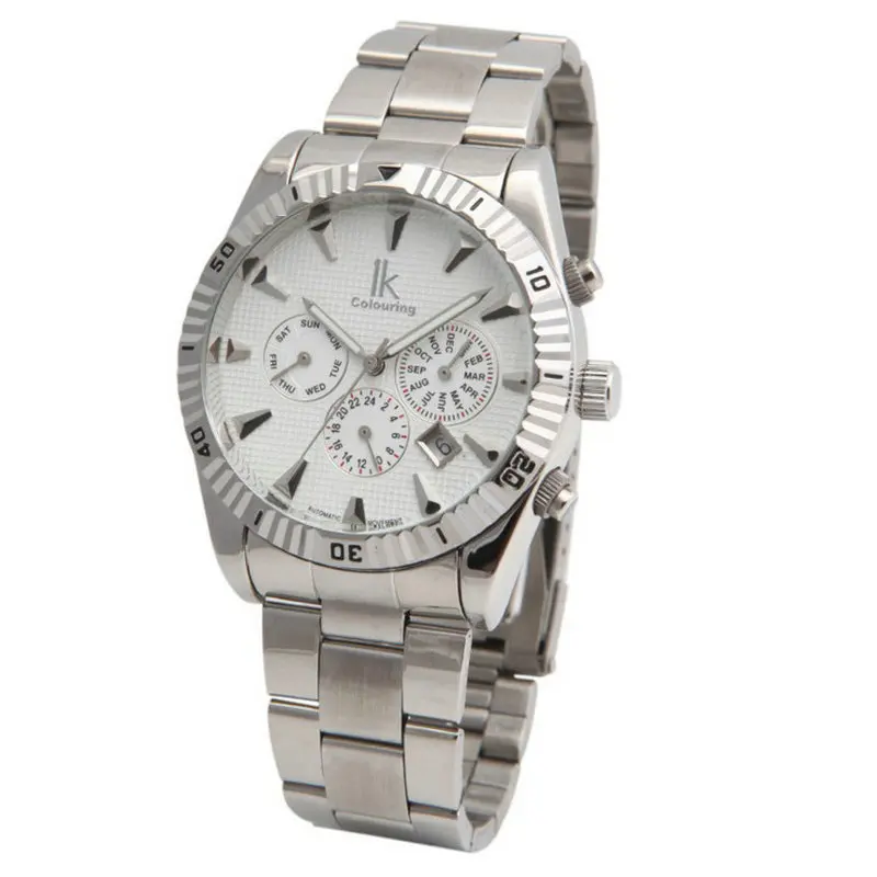 Ik for fashion male watch needle automatic mechanical watch multifunctional mens watch 98174g