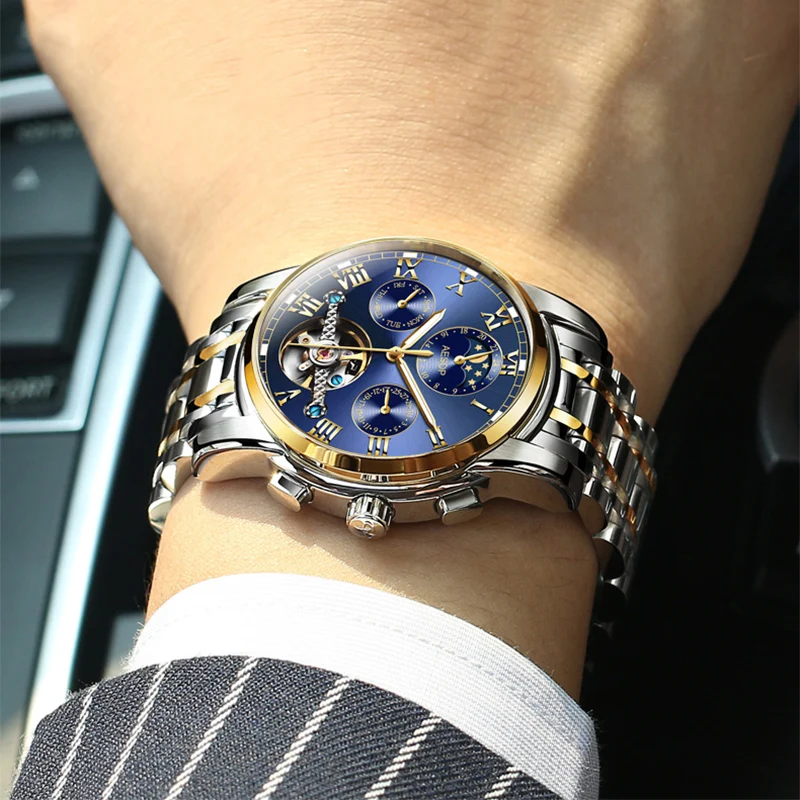 Najtaniej AESOP automatyczny zegarek mechaniczny mężczyźni luksusowe zegarki męskie zegarek wodoodporny szkielet mężczyzna zegar mężczyźni Relogio Masculino