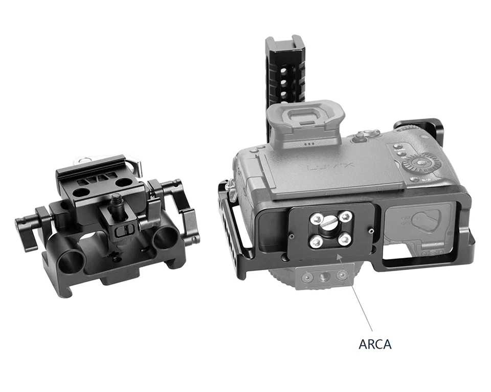 SmallRig gh5 клетка комплект для Panasonic Lumix GH5/GH5S стабилизатор с 15 мм опорная пластина системы Топ Ручка 2051