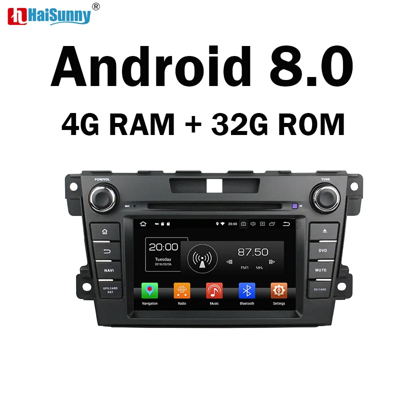HaiSunny 4G RAM Android 8.0 Car DVD For Mazda CX-7 CX7 2010-2015 Octa Core 32G ROM Radio GPS Player Head Unit | Автомобили и