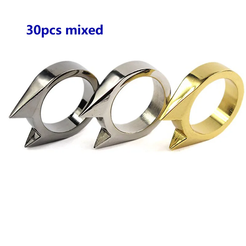 30X Outdoor Self Defense Personal Rings Stainless Steel EDC Tactical Safety  Survival Defence Ring Women Men Security Protection - AliExpress